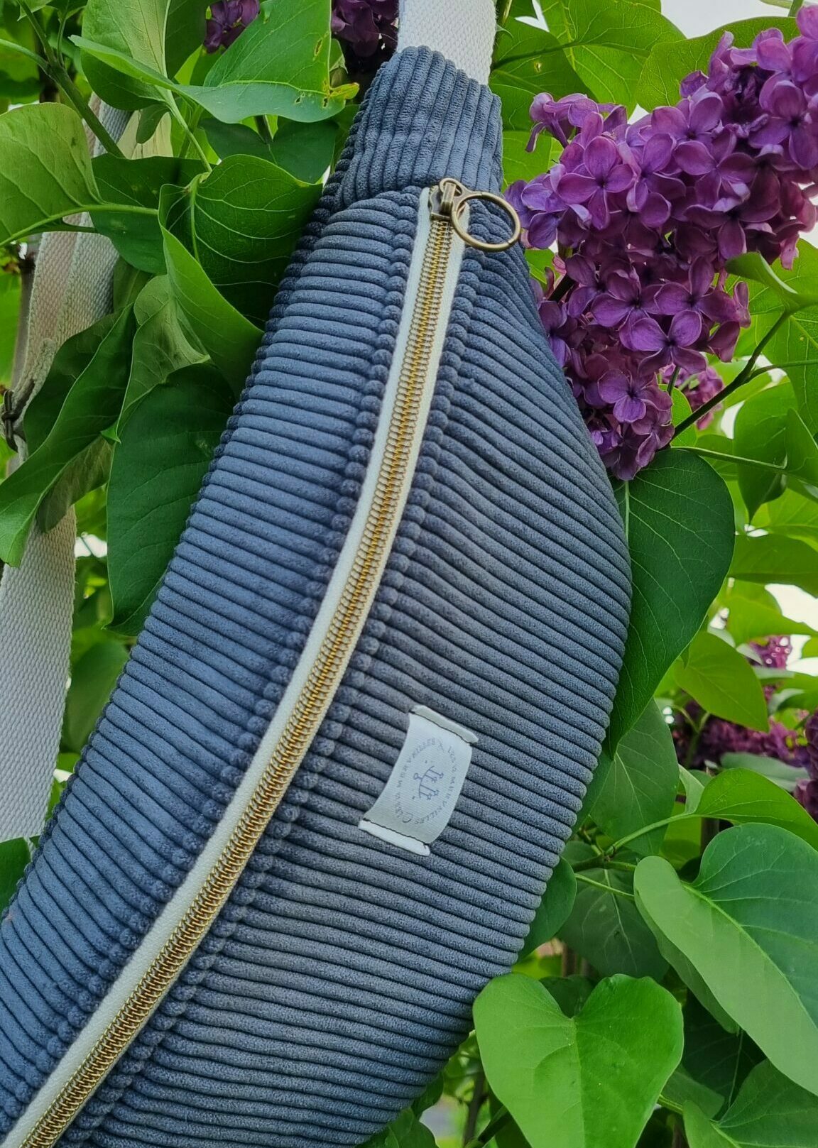 banane adulte velours côtelé gris