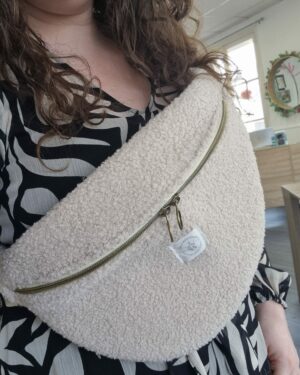 maxi banane tissus bouclette blanc