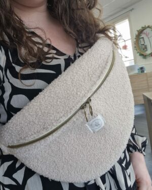 maxi banane tissus bouclette blanc