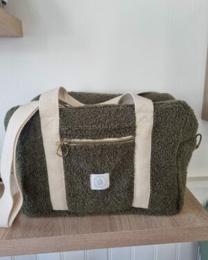 mini sac voyage bouclette kaki