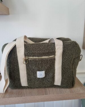 mini sac voyage bouclette kaki