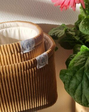 Paniers velours côtelé camel