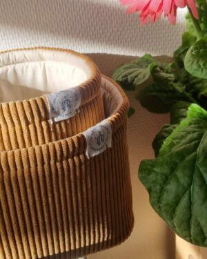 Paniers velours côtelé camel