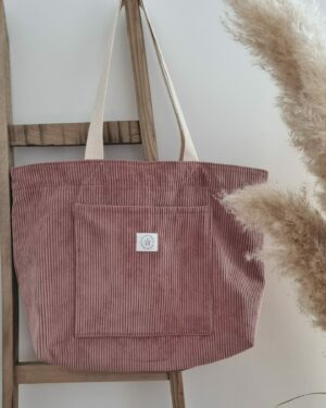 sac Elise velours rose