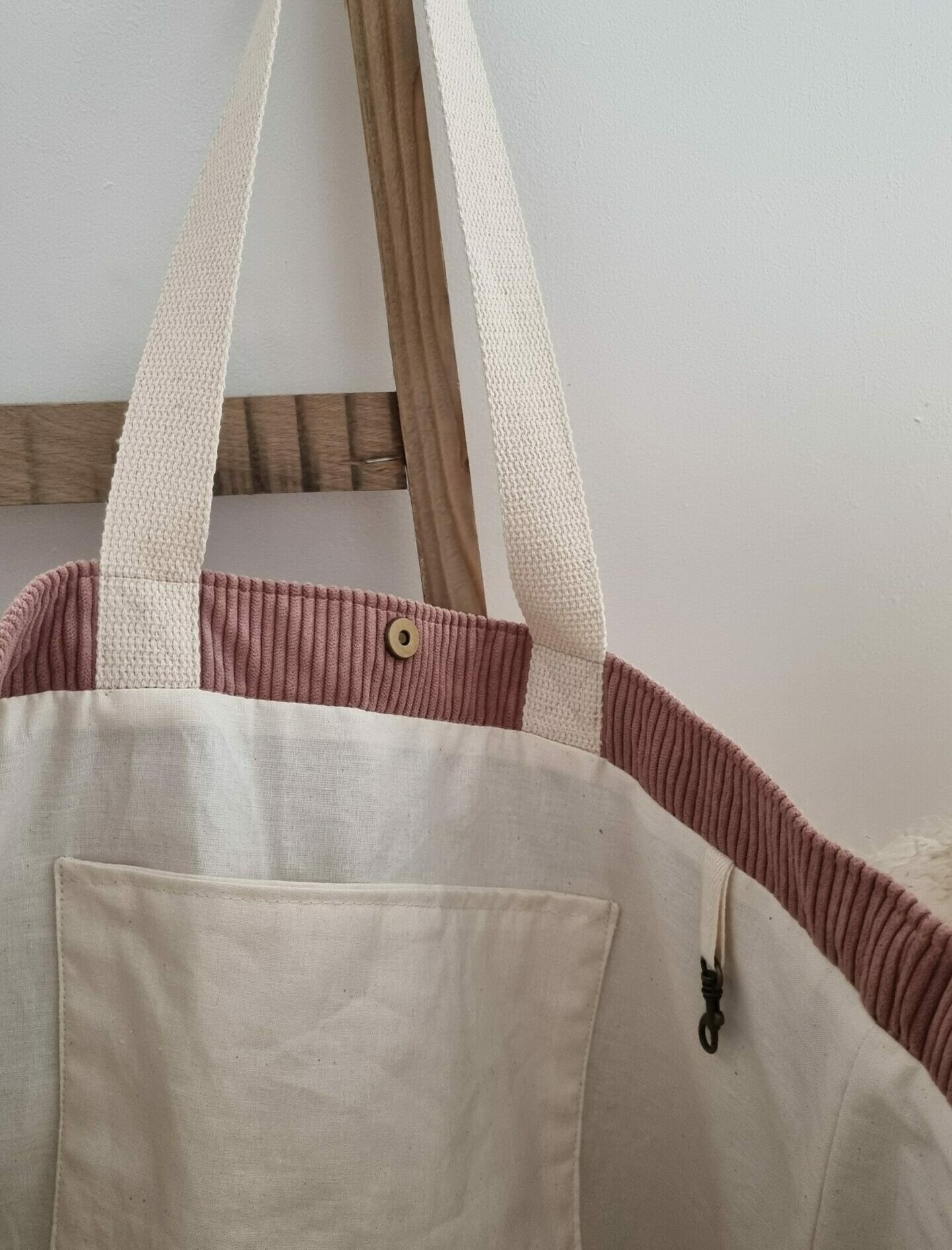 sac Elise velours rose