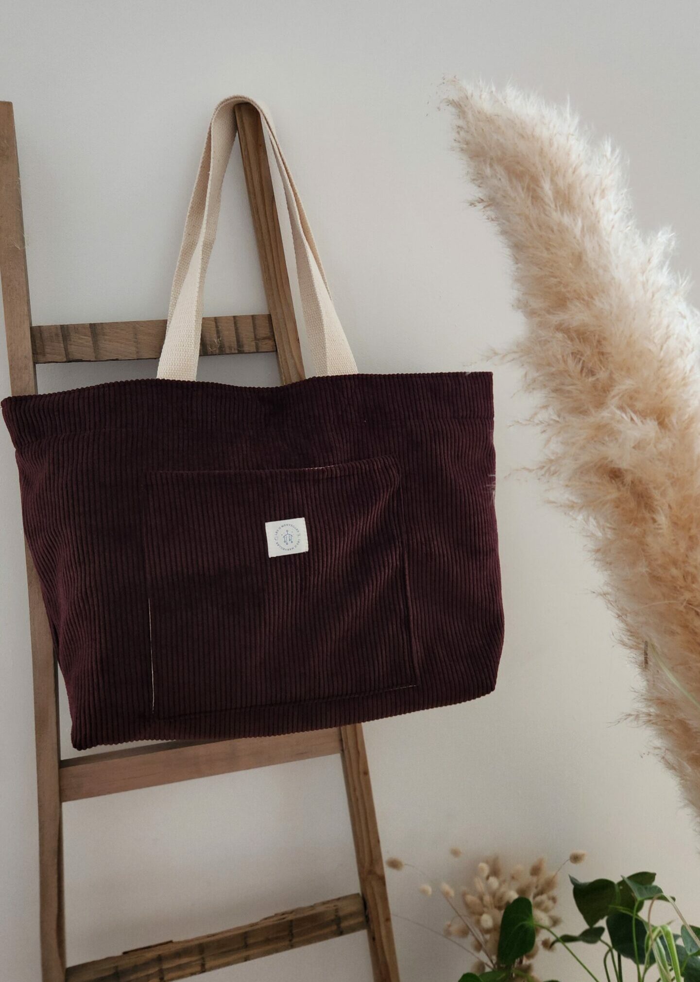 sac Elise velours prune