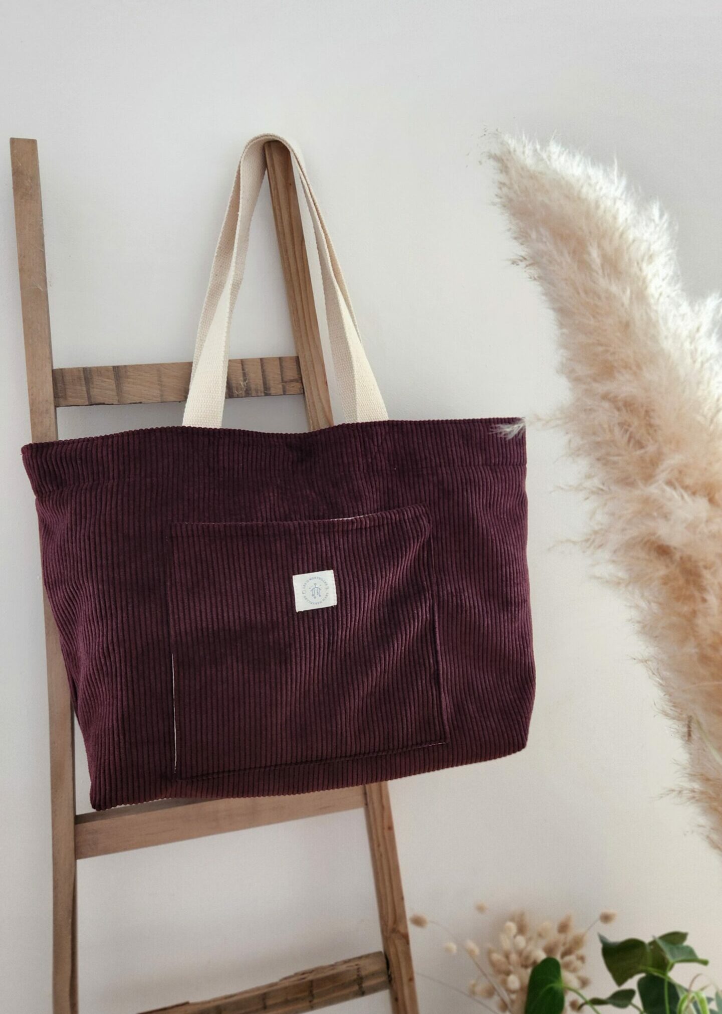 sac Elise velours prune