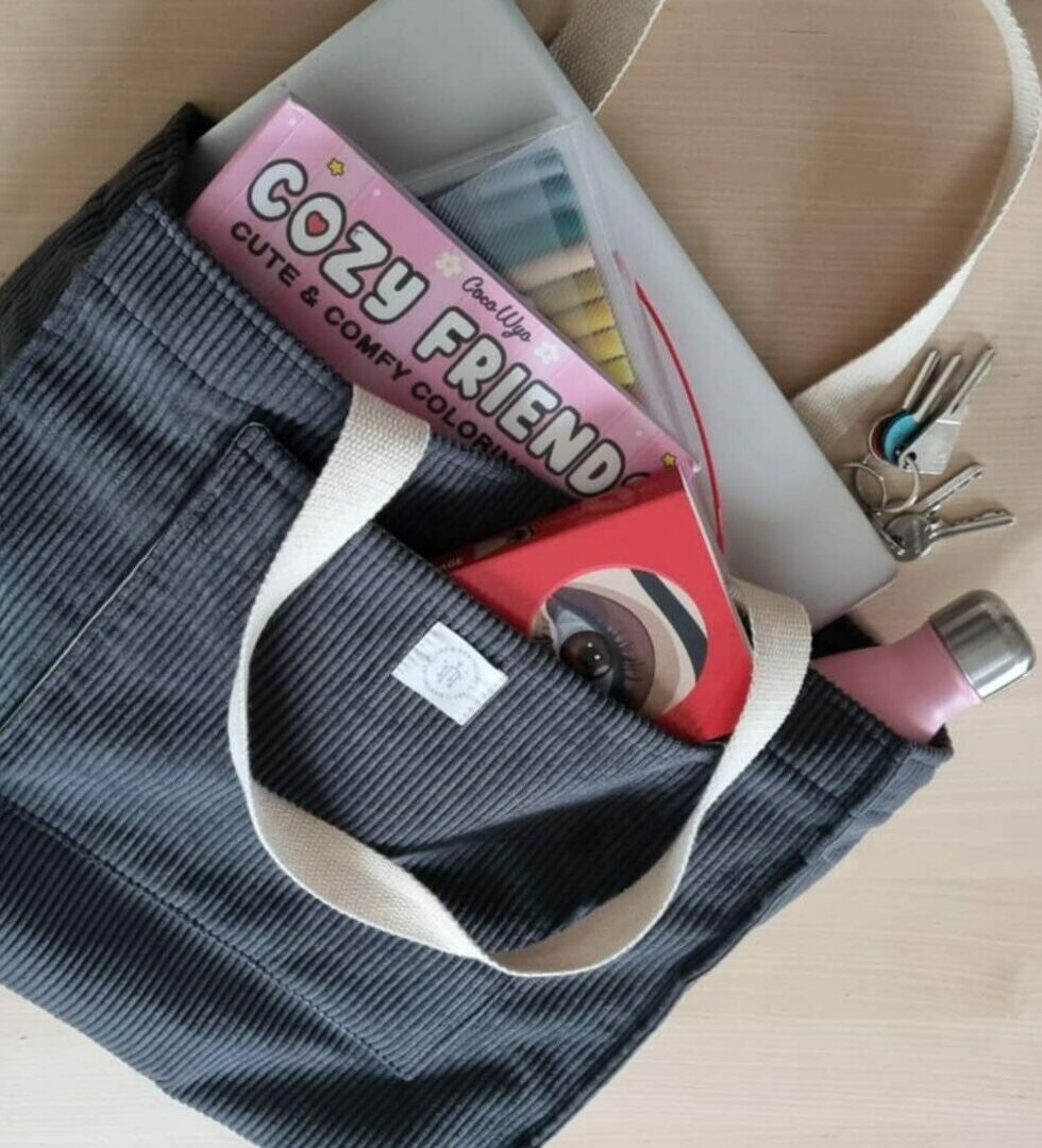 Sac Elise velours gris