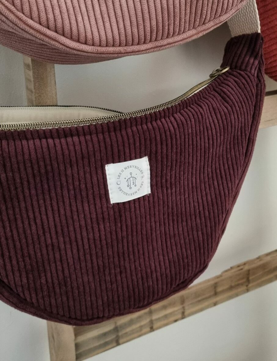 sac Léa velours prune