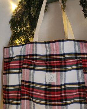 sac Elise tartan blanc