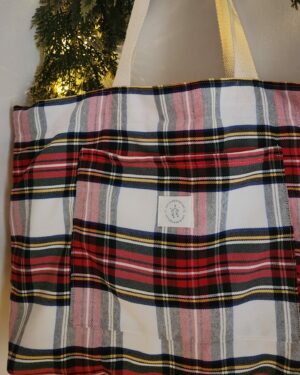 sac Elise tartan blanc